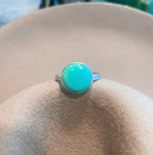 Circle Turquoise Ring - Size 5.5