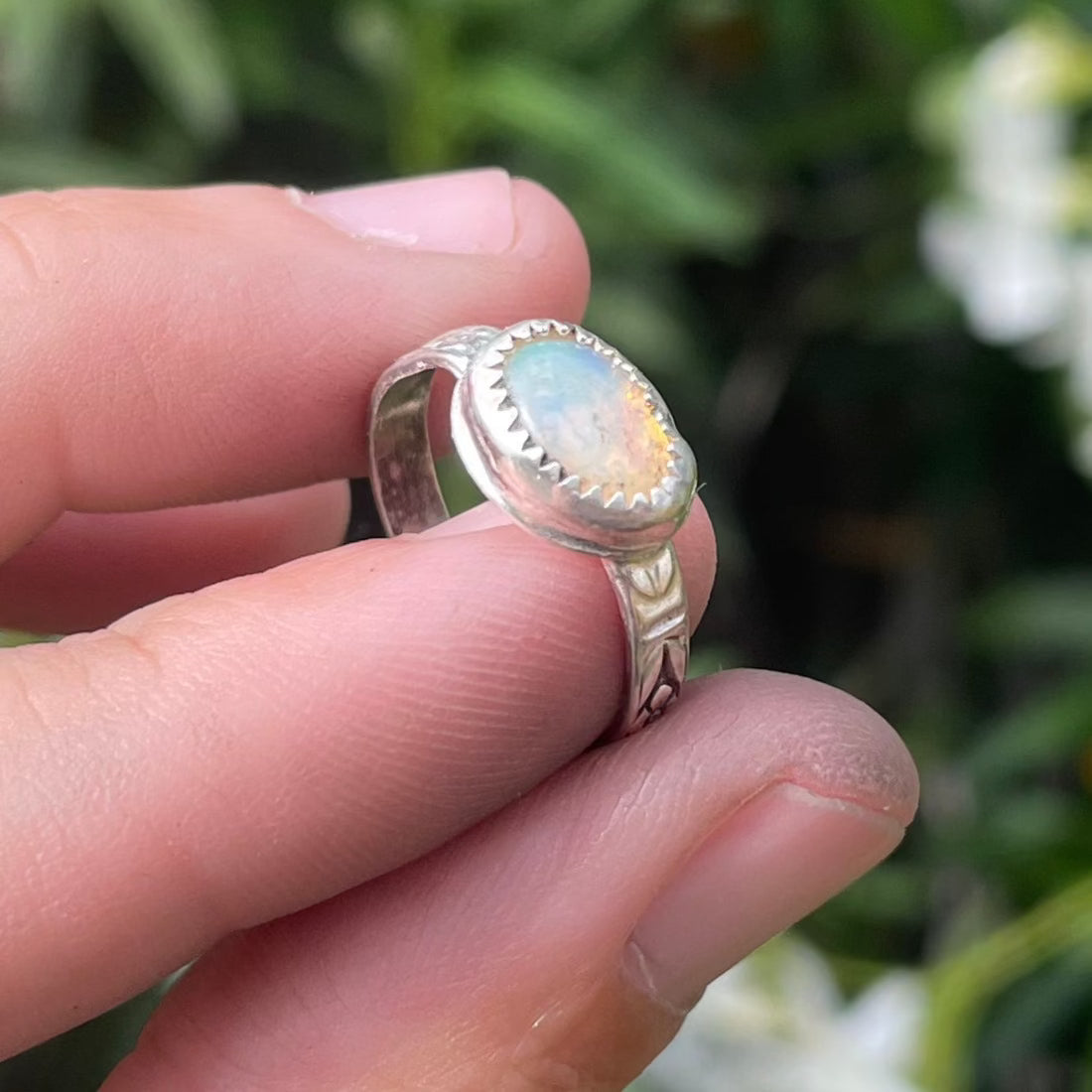 Dainty Opal Ring - Size 6