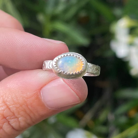 Dainty Opal Ring - Size 6